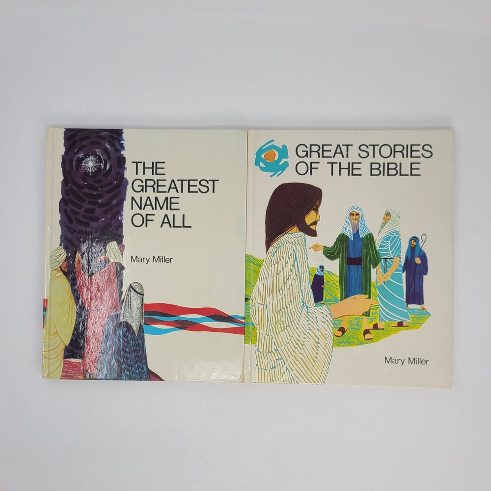 Broadman Press Mary Miller Bible Story Books 1969 Kids Vintage Lot of 2